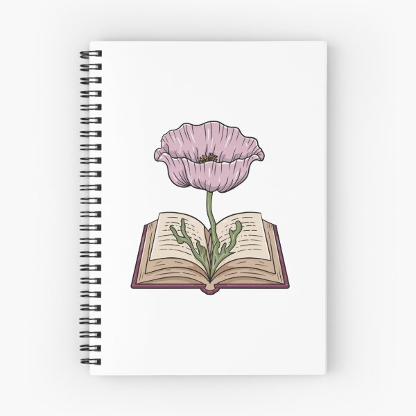 Item preview, Flowers Growing From Book | A beautiful light purple Papaver (Poppy flower) designed and sold by CircinusStore.