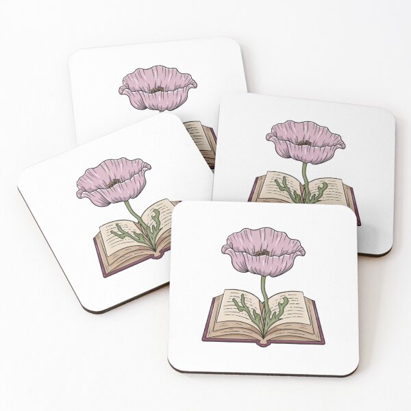 Item preview, Flowers Growing From Book | A beautiful light purple Papaver (Poppy flower) designed and sold by CircinusStore.