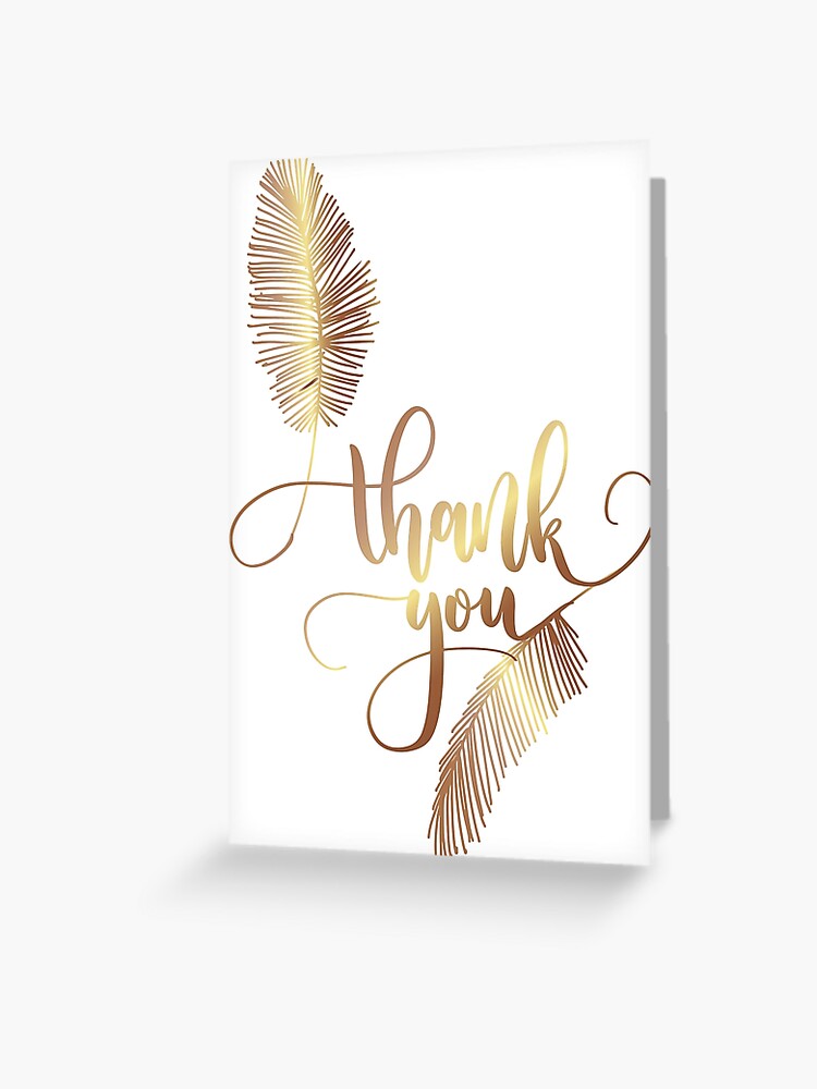 Thank You (Feathers)- Greeting Card