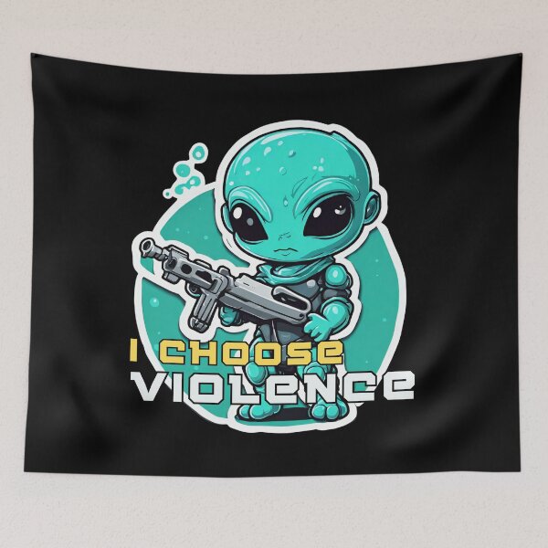 Item preview, Baby Alien Choosing Violence designed and sold by CosmicVenture.