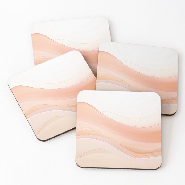 Item preview, beige abstract waves painting of a desert flowing line designed and sold by hAITHAM1985.