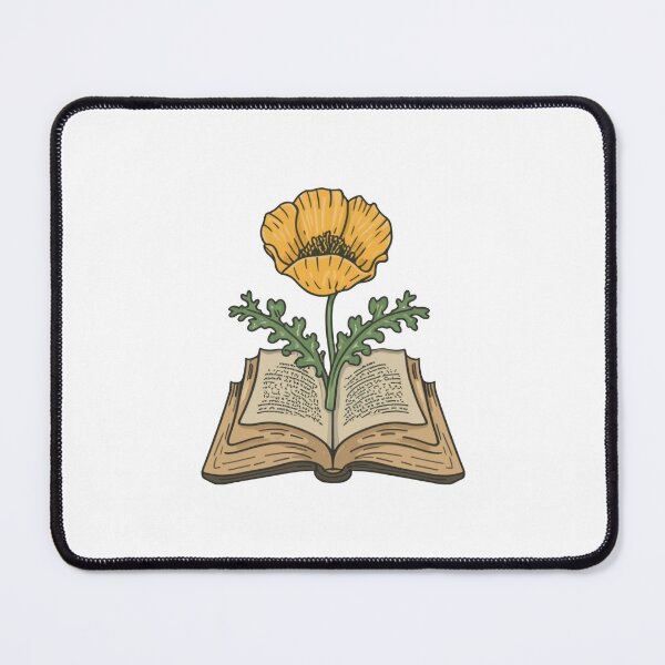 Item preview, Flowers Growing From Book | A beautiful yellow Papaver (Poppy flower) designed and sold by CircinusStore.