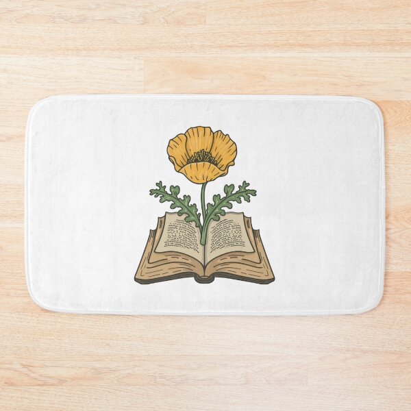 Item preview, Flowers Growing From Book | A beautiful yellow Papaver (Poppy flower) designed and sold by CircinusStore.