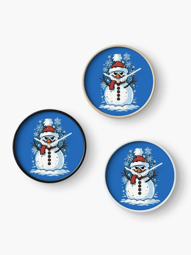 Thumbnail 3 of 4, Clock, Snowman designed and sold by Rostislav Tarasenko.
