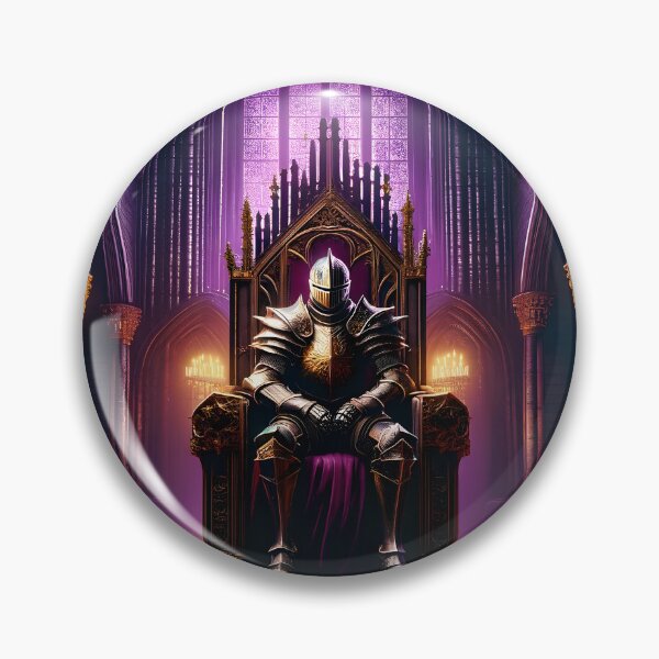 Item preview, The Demon's Dark Soul – Warrior in Plate Armor on the Stone Throne #12 designed and sold by BeNiceOrDie.