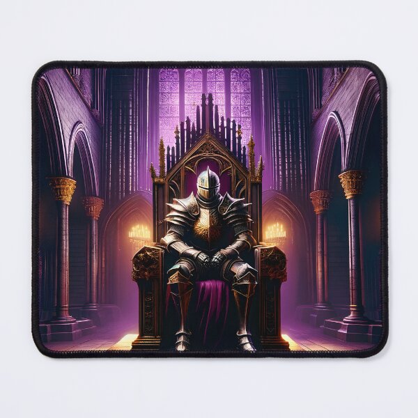 Item preview, The Demon's Dark Soul – Warrior in Plate Armor on the Stone Throne #12 designed and sold by BeNiceOrDie.