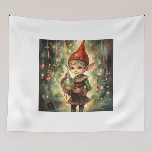 Item preview, A watercolor illustration Christmas_cute elf designed and sold by Mickeymouse2023.