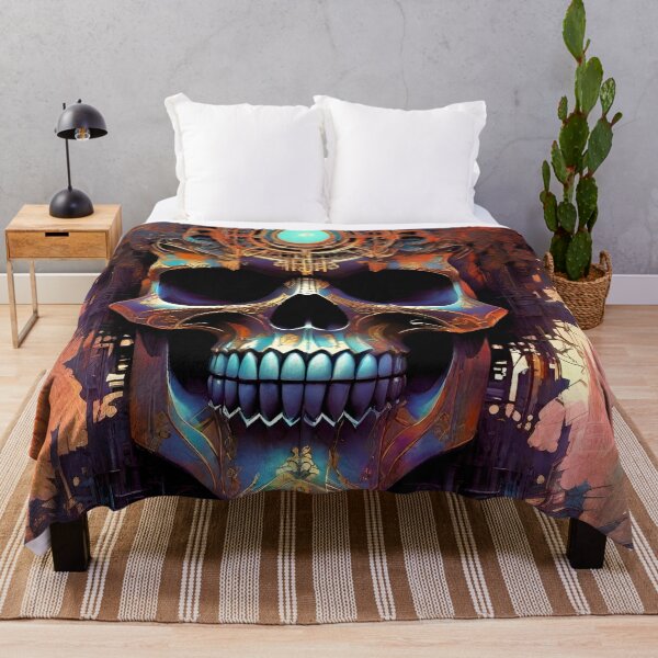 Item preview, Surreal Rusting Bio Punk Skull - Sci Fi Art designed and sold by Delerat7.