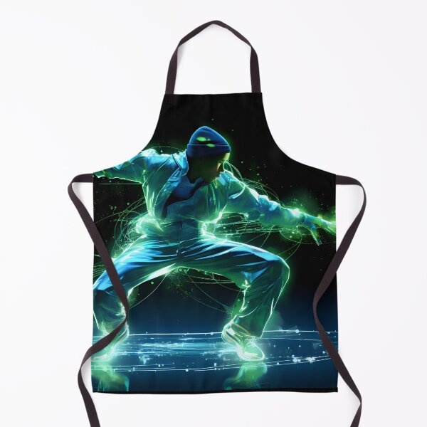 Item preview, Dynamic action painting of a luminous break dancer in the style of neon-infused digitalism designed and sold by AI-Only Creations.