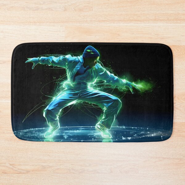 Item preview, Dynamic action painting of a luminous break dancer in the style of neon-infused digitalism designed and sold by AI-Only Creations.