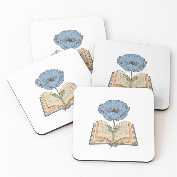 Item preview, Flowers Growing From Book | A beautiful blue Papaver (Poppy flower) | Little Blue Flowers S designed and sold by CircinusStore.