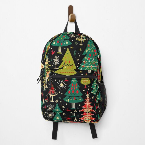 Item preview, Mid Century Retro Green Trees Christmas Pattern designed and sold by ArtMeetsPizza.