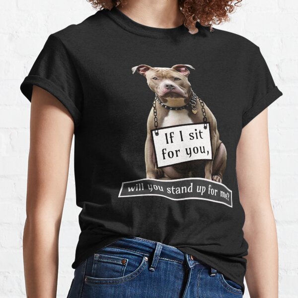Item preview, Pit bull Plea - If I sit for you, will you stand up for me? designed and sold by TempoTees.