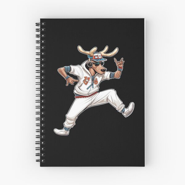 Aperçu de l'œuvre Breakdance Blitzen : Renne en rythme créée et vendue par FunnyDesignsArt.