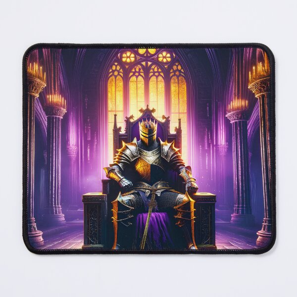 Item preview, The Demon's Dark Soul – Warrior in Plate Armor on the Stone Throne #15 designed and sold by BeNiceOrDie.