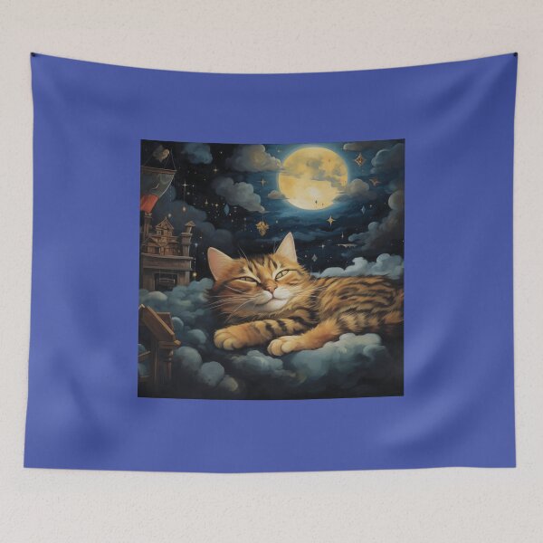 Item preview, Dreaming cat in fairytale 2 designed and sold by ReverseWorld.
