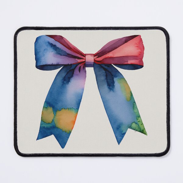 Item preview, AP267-12 Colorful Watercolor Ribbon Bow designed and sold by DuckyRubin.
