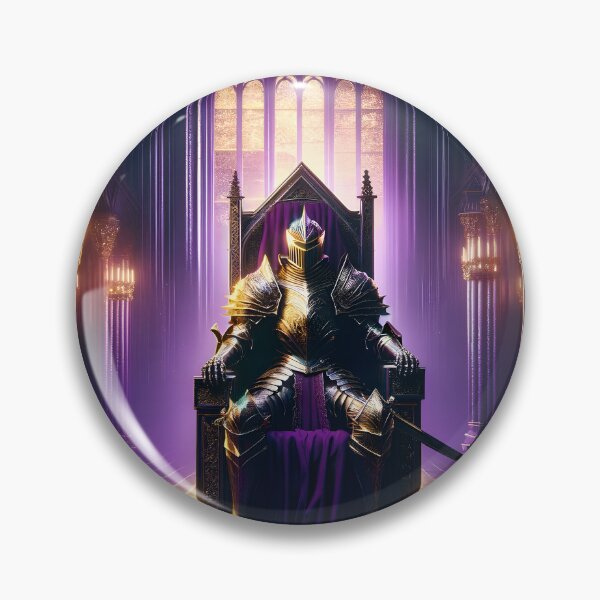 Item preview, The Demon's Dark Soul – Warrior in Plate Armor on the Stone Throne #17 designed and sold by BeNiceOrDie.