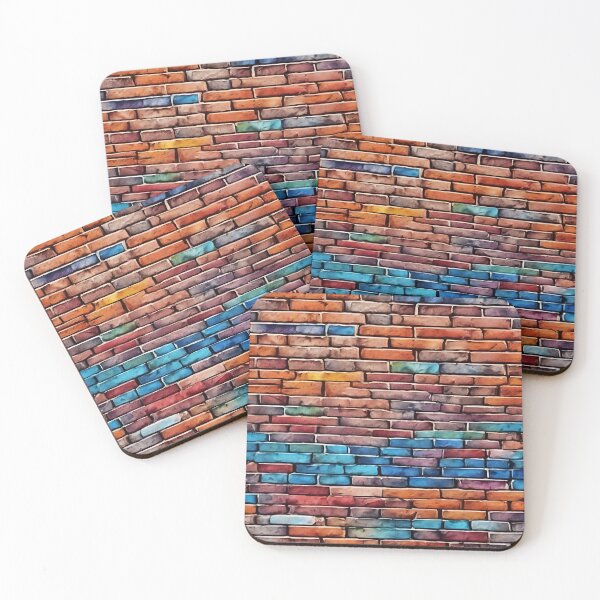 Item preview, Magical Colorful Brick Pattern designed and sold by DigiDreamyArt.