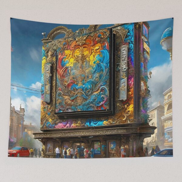 Item preview, Movie Theater 2077 - Surreal Fantasy art concepts designed and sold by Delerat7.