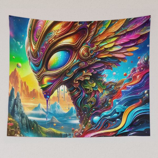 Artikelvorschau, Bunter Alien-Vogel – surreale Fantasy-Kunstkonzepte entworfen und verkauft von Delerat7.