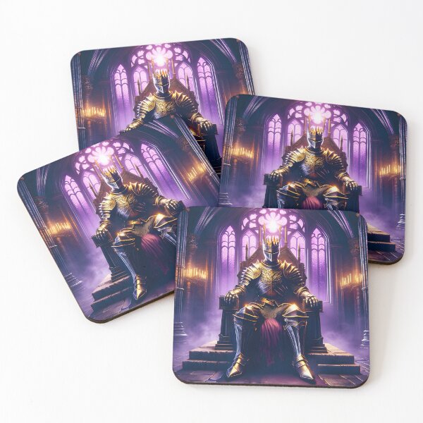 Item preview, The Demon's Dark Soul – Warrior in Plate Armor on the Stone Throne #18 designed and sold by BeNiceOrDie.