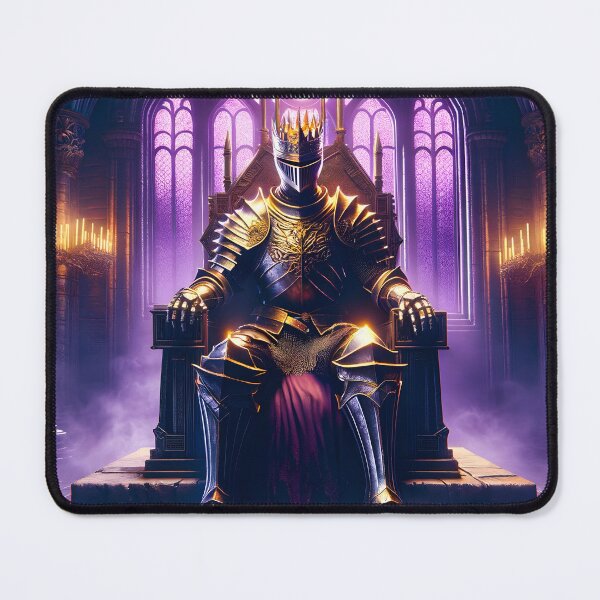Item preview, The Demon's Dark Soul – Warrior in Plate Armor on the Stone Throne #18 designed and sold by BeNiceOrDie.