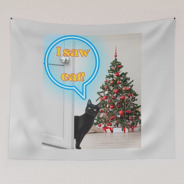 Item preview, I saw cat!, I saw that! Jesus saw that not. designed and sold by Cerulean-Shop.