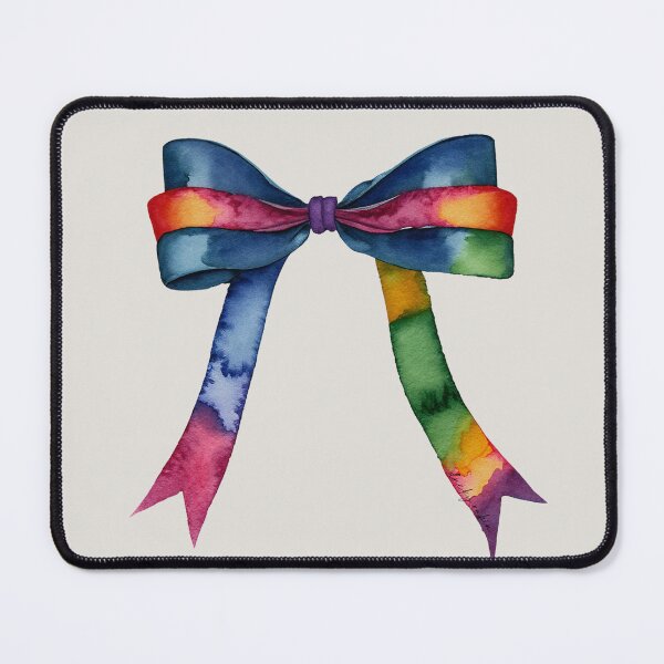 Item preview, AP267-15 Colorful Watercolor Ribbon Bow designed and sold by DuckyRubin.