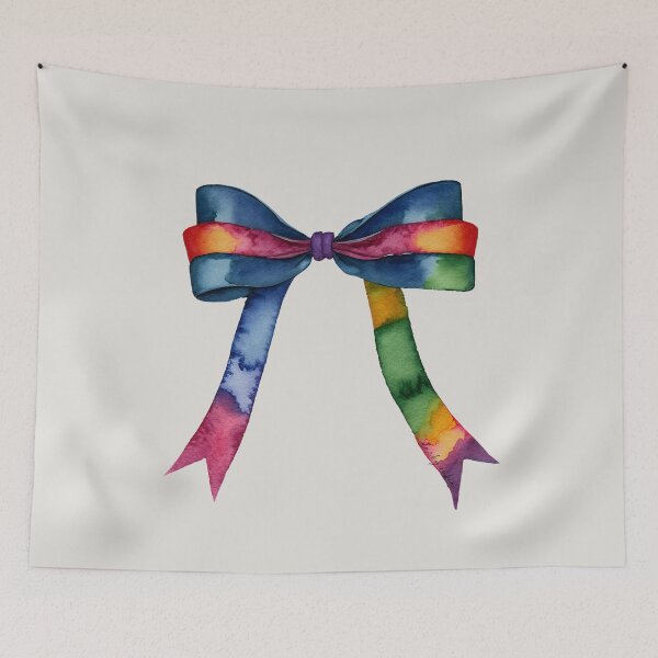 Item preview, AP267-15 Colorful Watercolor Ribbon Bow designed and sold by DuckyRubin.