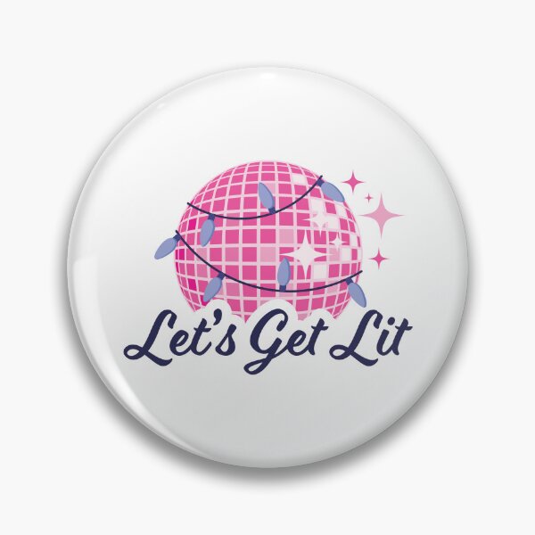 Item preview, Let's Get Lit Christmas New Year Pink Disco Ball designed and sold by KateBilous.