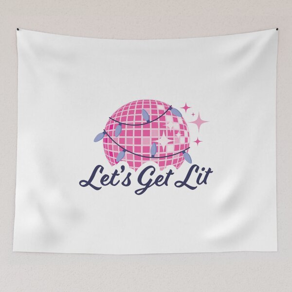 Item preview, Let's Get Lit Christmas New Year Pink Disco Ball designed and sold by KateBilous.