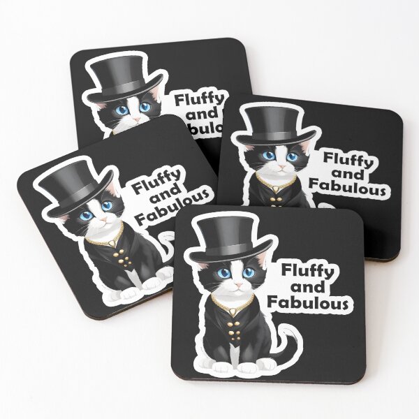 Item preview, Cute Cat Wearing A Top Hat and Vest - Fluffy and Fabulous designed and sold by mysticalcorner.