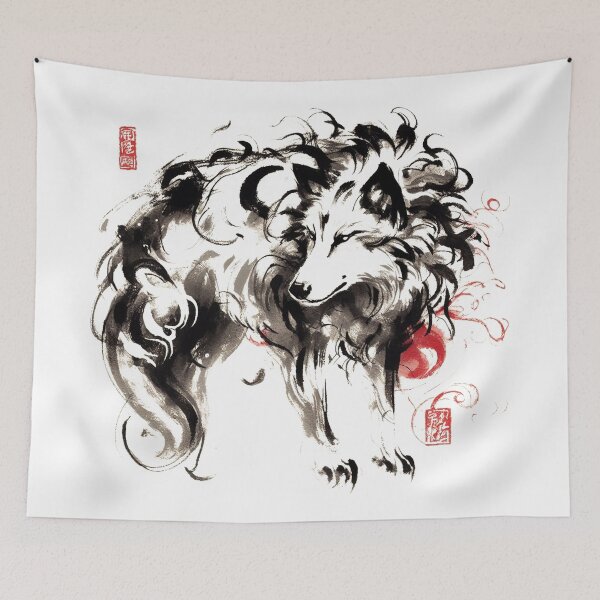Item preview, Chinese Style Ink Wolf designed and sold by Lukasz Kobylka.