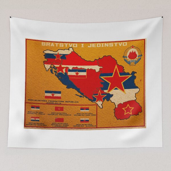 Item preview, Yugoslavia Flag Map designed and sold by Stefan Z..