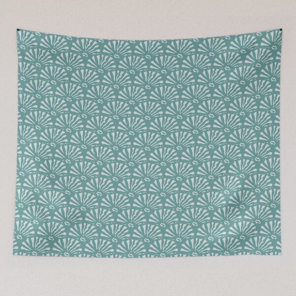 Item preview, Eggshell blue mushroom fans  designed and sold by Anne-Leue.