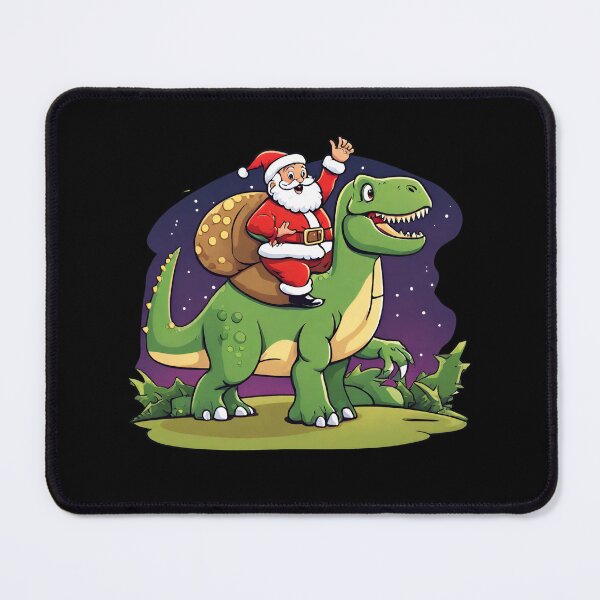 Item preview, Santa Claus on a Dinosaur designed and sold by DavidPrintCraft.