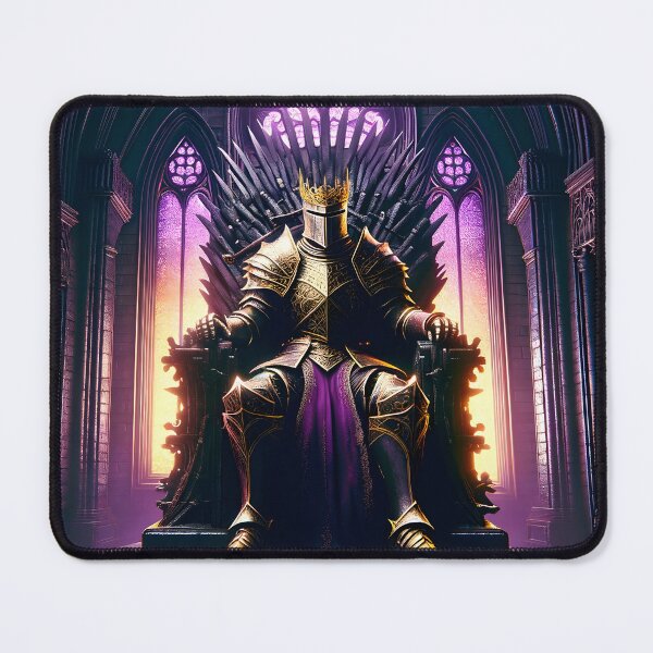 Item preview, The Demon's Dark Soul – Warrior in Plate Armor on the Stone Throne #19 designed and sold by BeNiceOrDie.