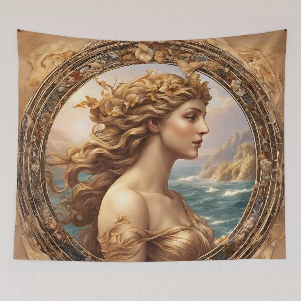 Item preview, Aphrodite Greek Goddess of Love and Beauty Drawing designed and sold by TheLocoShop.