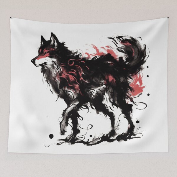 Item preview, Chinese Style Ink Wolf designed and sold by Lukasz Kobylka.