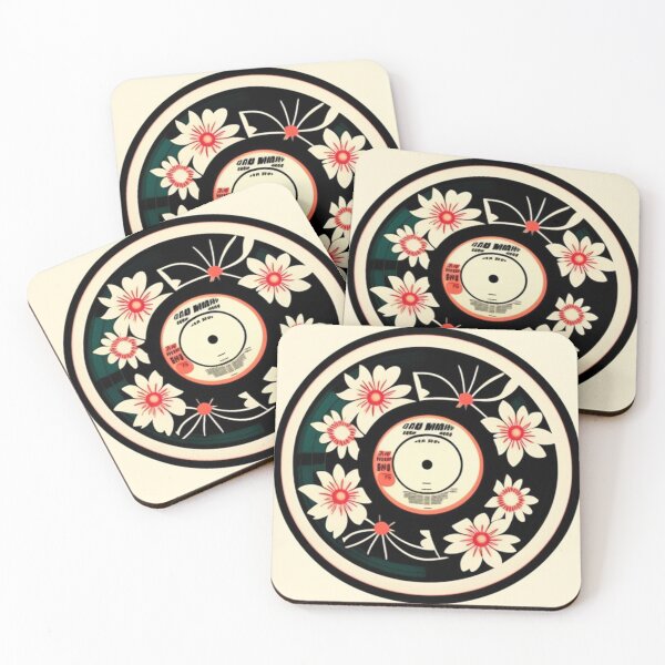 Item preview, Vintage Retro Aesthetic Flowers Vinyl Record designed and sold by musicgeniusart.