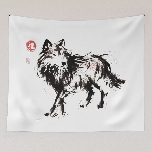 Item preview, Chinese Style Ink Wolf designed and sold by Lukasz Kobylka.