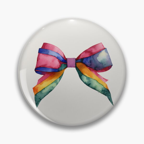 Item preview, AP267-18 Colorful Watercolor Ribbon Bow designed and sold by DuckyRubin.