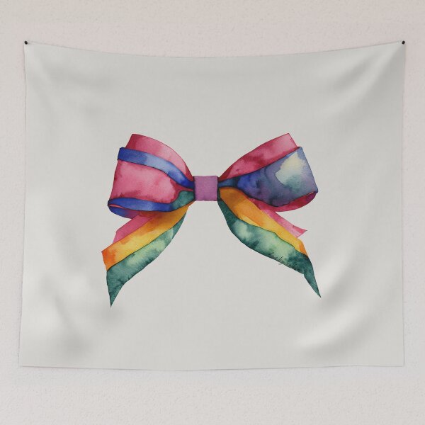 Item preview, AP267-18 Colorful Watercolor Ribbon Bow designed and sold by DuckyRubin.