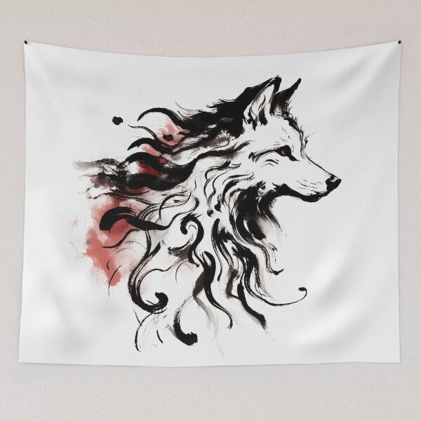 Item preview, Chinese Style Ink Wolf designed and sold by Lukasz Kobylka.