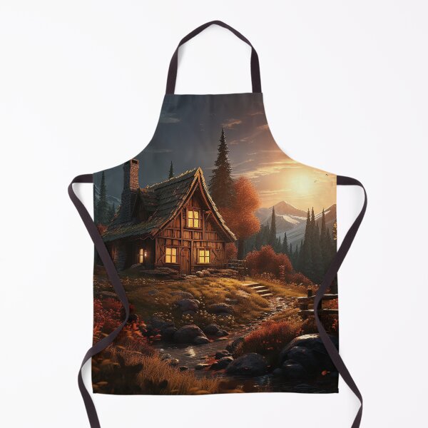 Item preview, Fall Cabin at Sundown designed and sold by dabblerscorner.