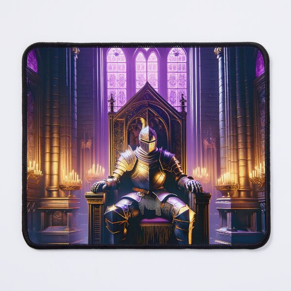 Item preview, The Demon's Dark Soul – Warrior in Plate Armor on the Stone Throne #20 designed and sold by BeNiceOrDie.
