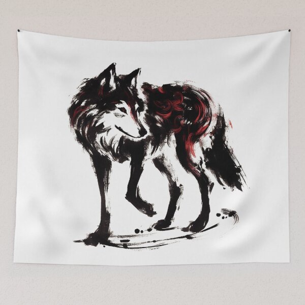 Item preview, Chinese Style Ink Wolf designed and sold by Lukasz Kobylka.