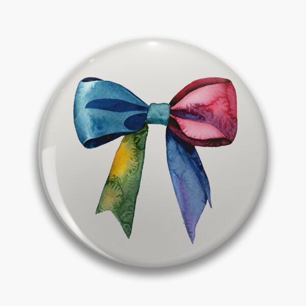 Item preview, AP267-20 Colorful Watercolor Ribbon Bow designed and sold by DuckyRubin.