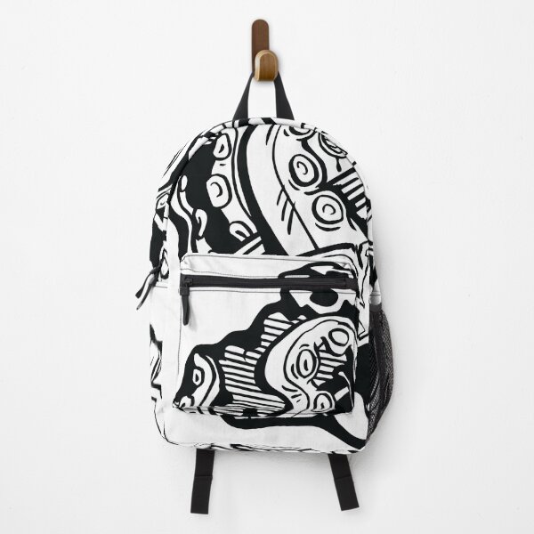Item preview, Kraken - legendary sea marine giant squid - black and white designed and sold by CofefeStudio.